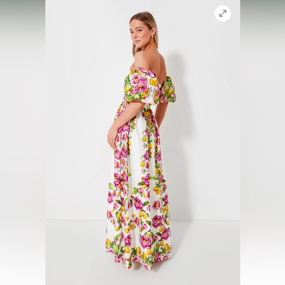 Borgo de Nor Peonia Pink Juliet Cotton Dress - Picture 4 of 8